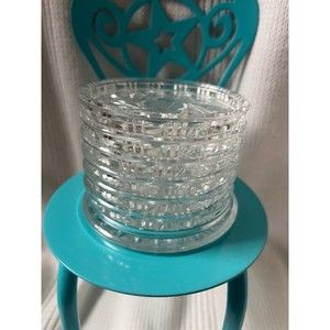 Vintage set of 6 Crystal Coasters